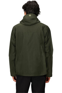 Marmot chaqueta impermeable insulada hombre MINIMALIST PERTEX 3-IN-1 VERDE vista trasera