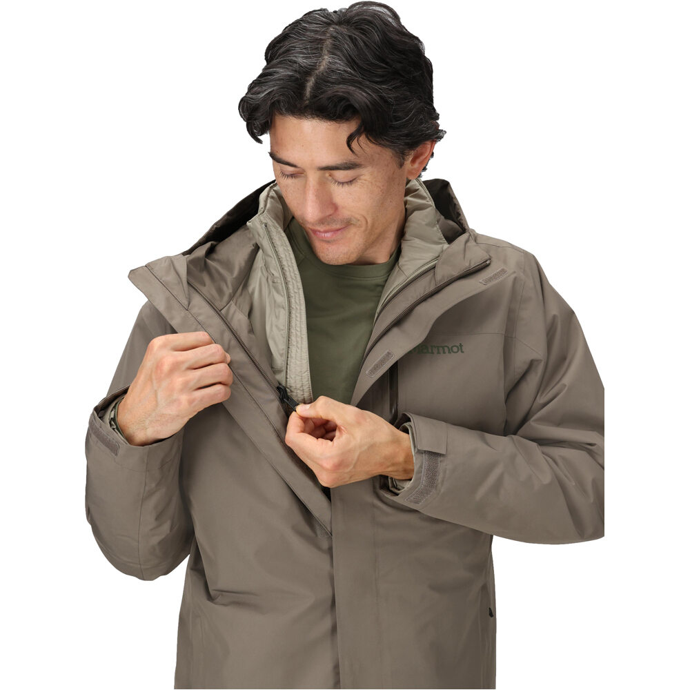 Marmot chaqueta impermeable insulada hombre RAMBLE COMPONENT GRIS 03