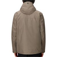 Marmot chaqueta impermeable insulada hombre RAMBLE COMPONENT GRIS vista trasera