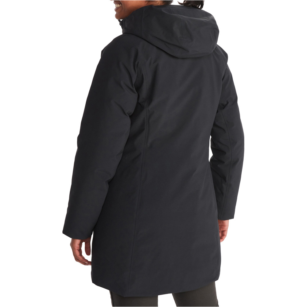 Marmot chaqueta impermeable insulada mujer OSLO GORE-TEX NEGRO vista trasera
