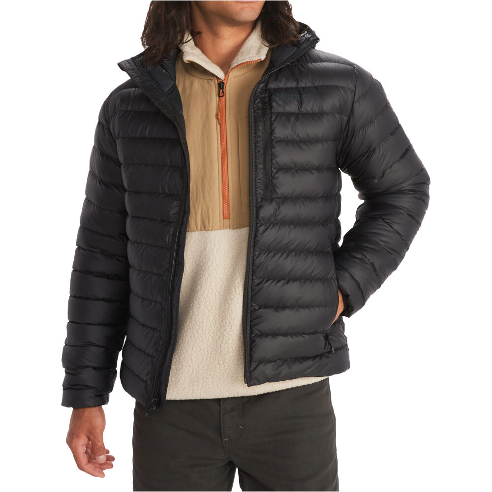 Marmot chaqueta outdoor hombre HIGHLANDER NEGRO vista frontal