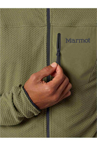 Marmot forro polar hombre AIRFLEECE VERDE vista detalle