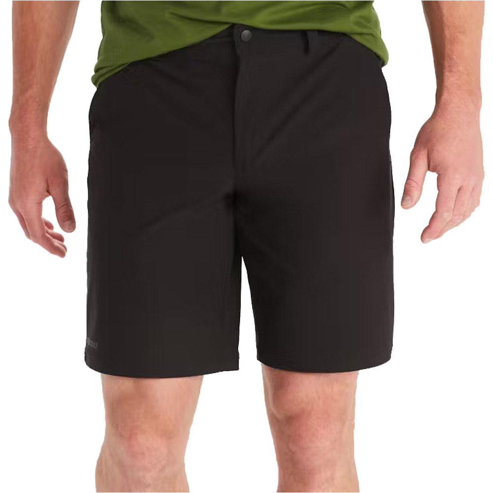 Marmot pantalón corto montaña hombre SCREE NEGRO vista frontal