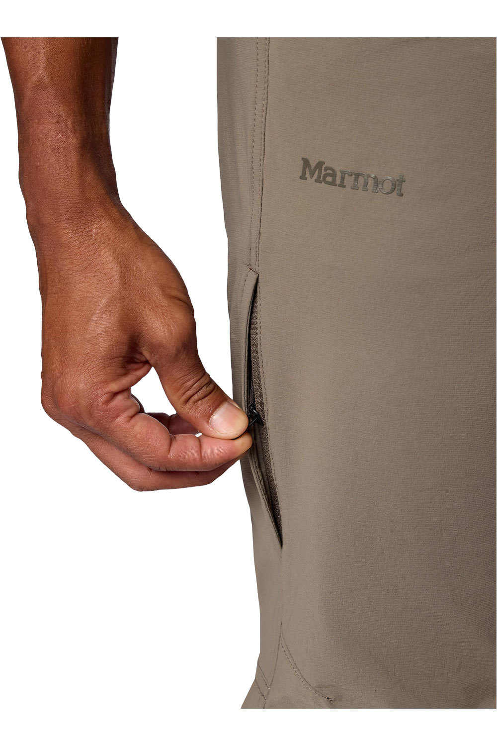Marmot pantalón montaña hombre DIVERTER GRIS vista detalle