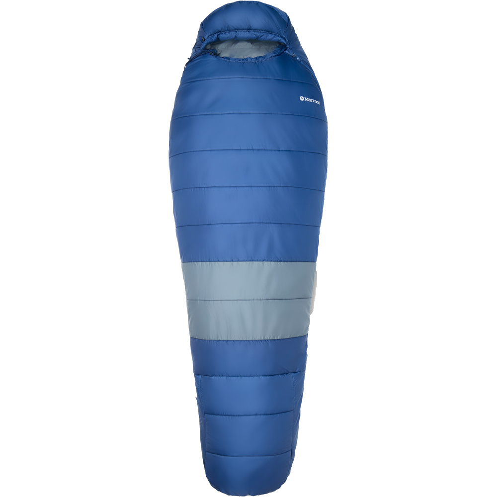 Marmot saco de dormir TRESTLES ELITE ECO 20 AZUL vista frontal