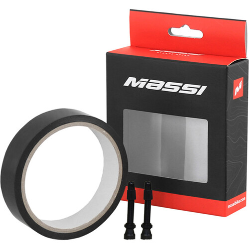 MASSI FONDO TUBELESS 26MMX10M +2 VLVULAS negro