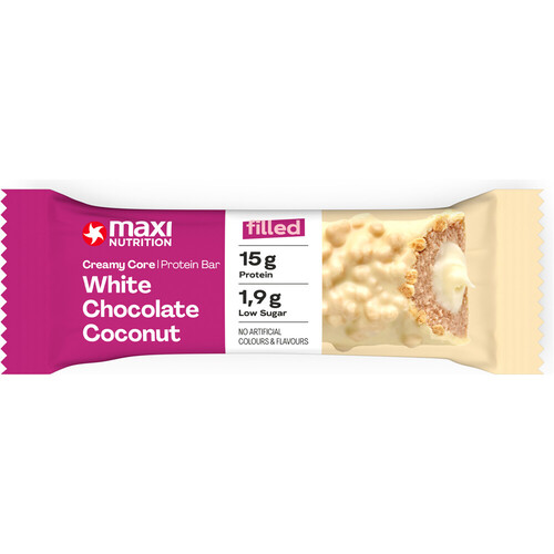 MAXI NUTRITION CREAMY CORE BARS WHITE CHOCOLATE COCONUT