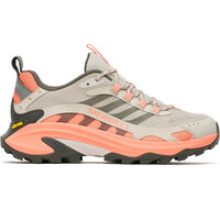 Merrell zapatilla trekking mujer MOAB SPEED 2 GTX GRIS lateral exterior
