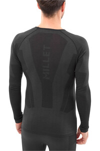 Millet camiseta térmica manga larga hombre DRYNAMIC SOFT NEGRO vista trasera