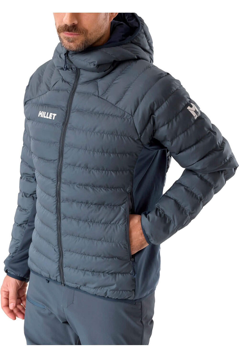Millet chaqueta outdoor hombre FITZ ROY WARM HOODIE M AZUL vista detalle