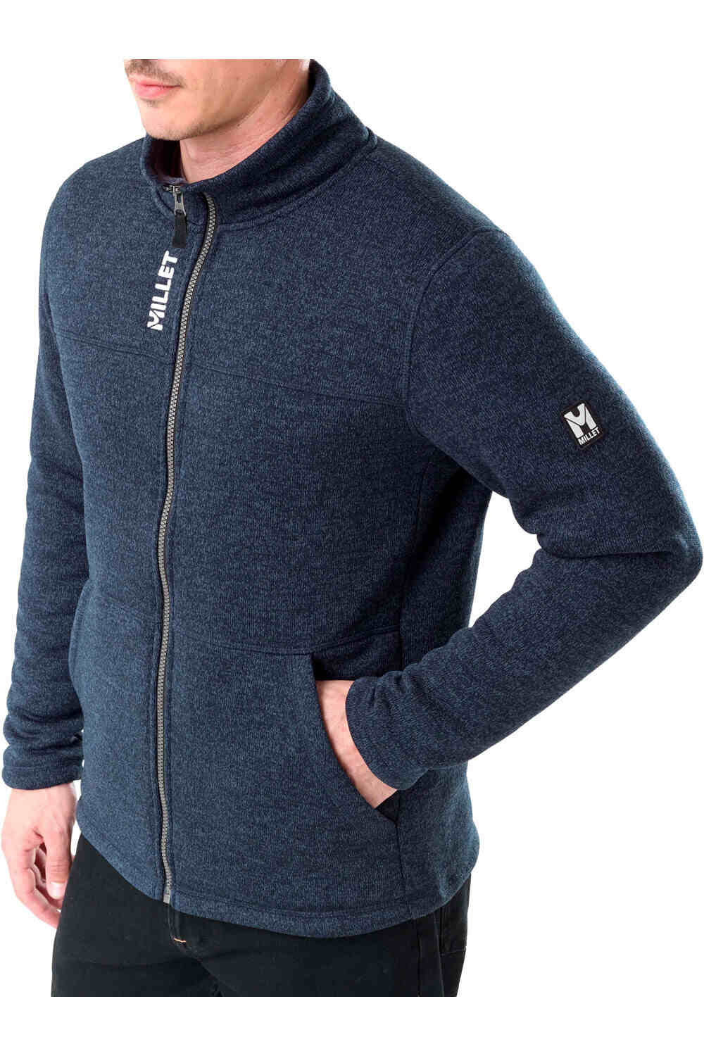 Millet forro polar hombre CHAMONIX KNITWARM JKT M AZUL vista detalle