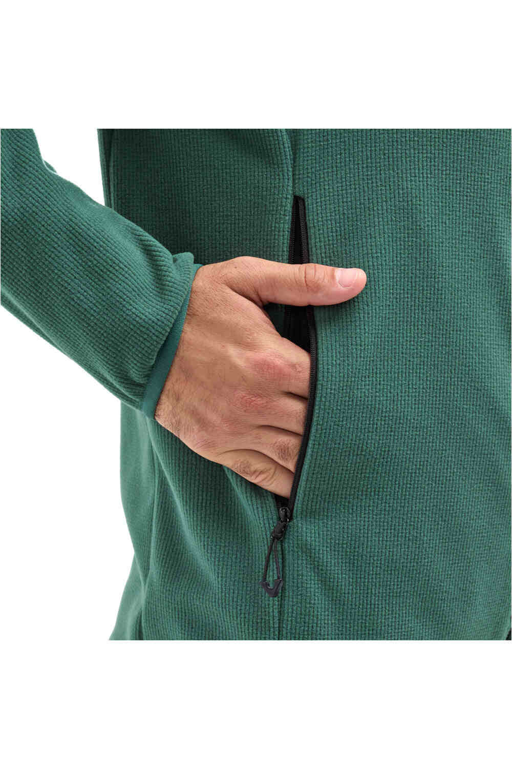 Millet forro polar hombre UBIC LIGHTGRID VERDE vista detalle
