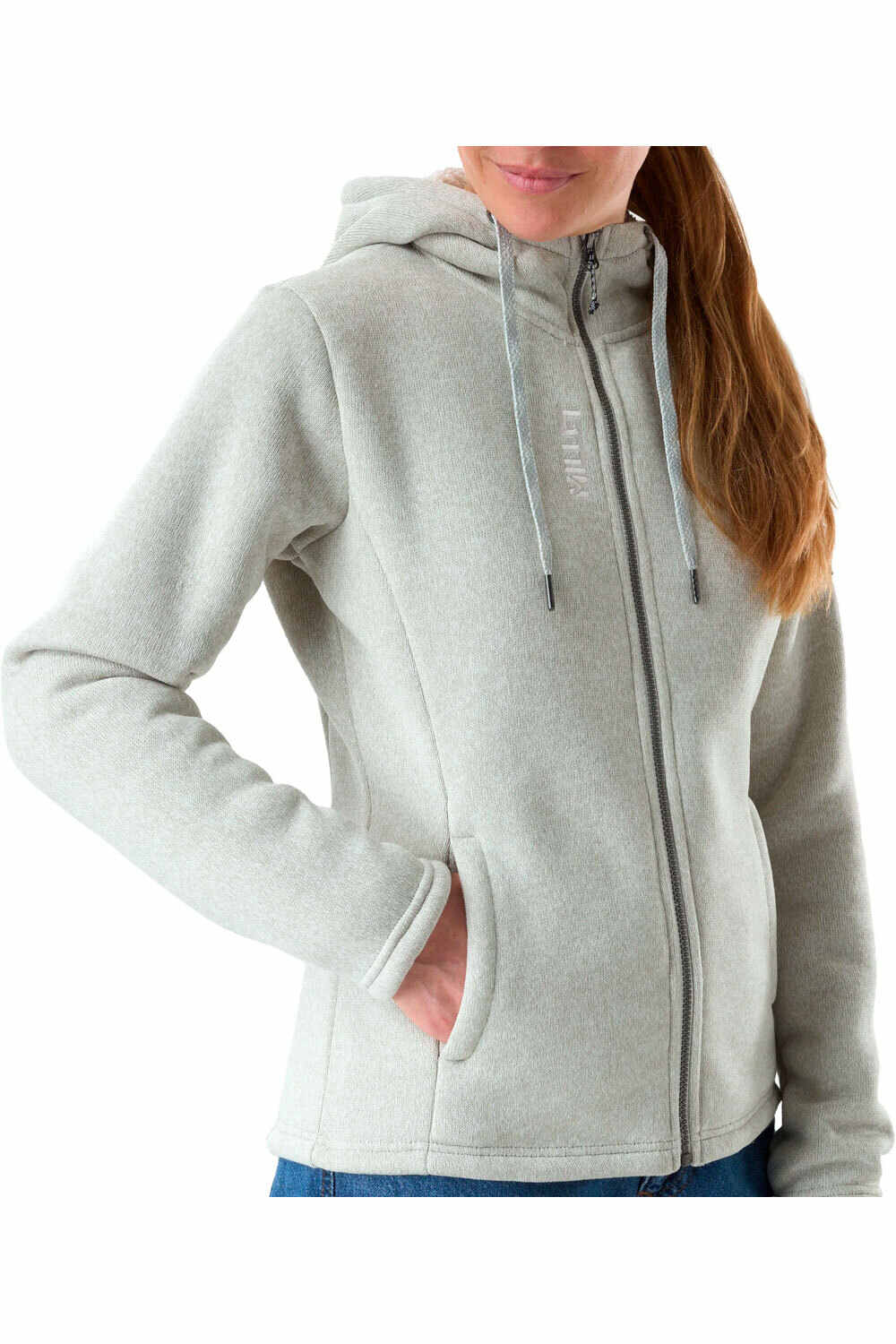 Millet forro polar mujer CHAMONIX KNITWARM HOODIE W BLANCO vista detalle
