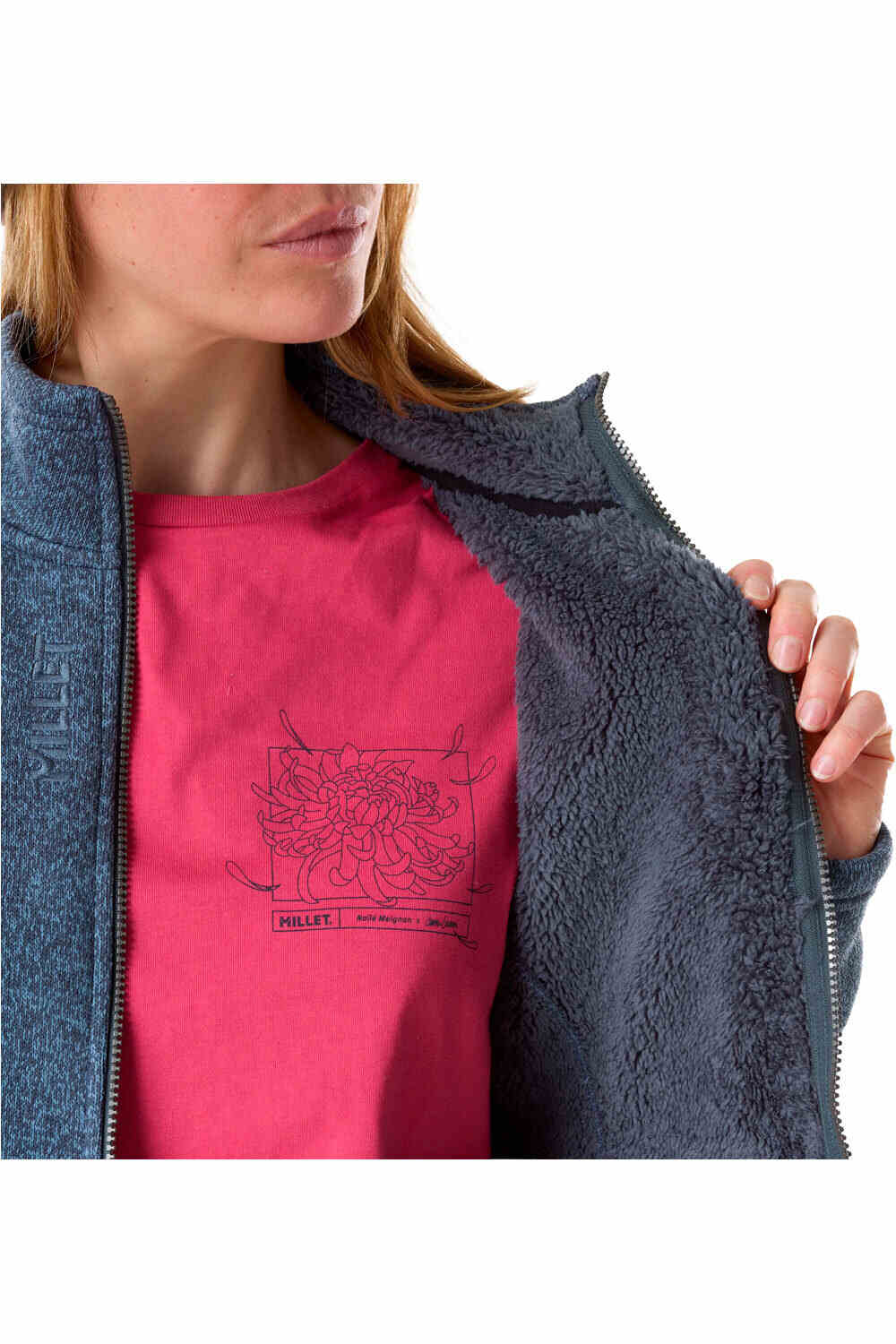 Millet forro polar mujer CHAMONIX KNITWARM JKT W AZUL 03