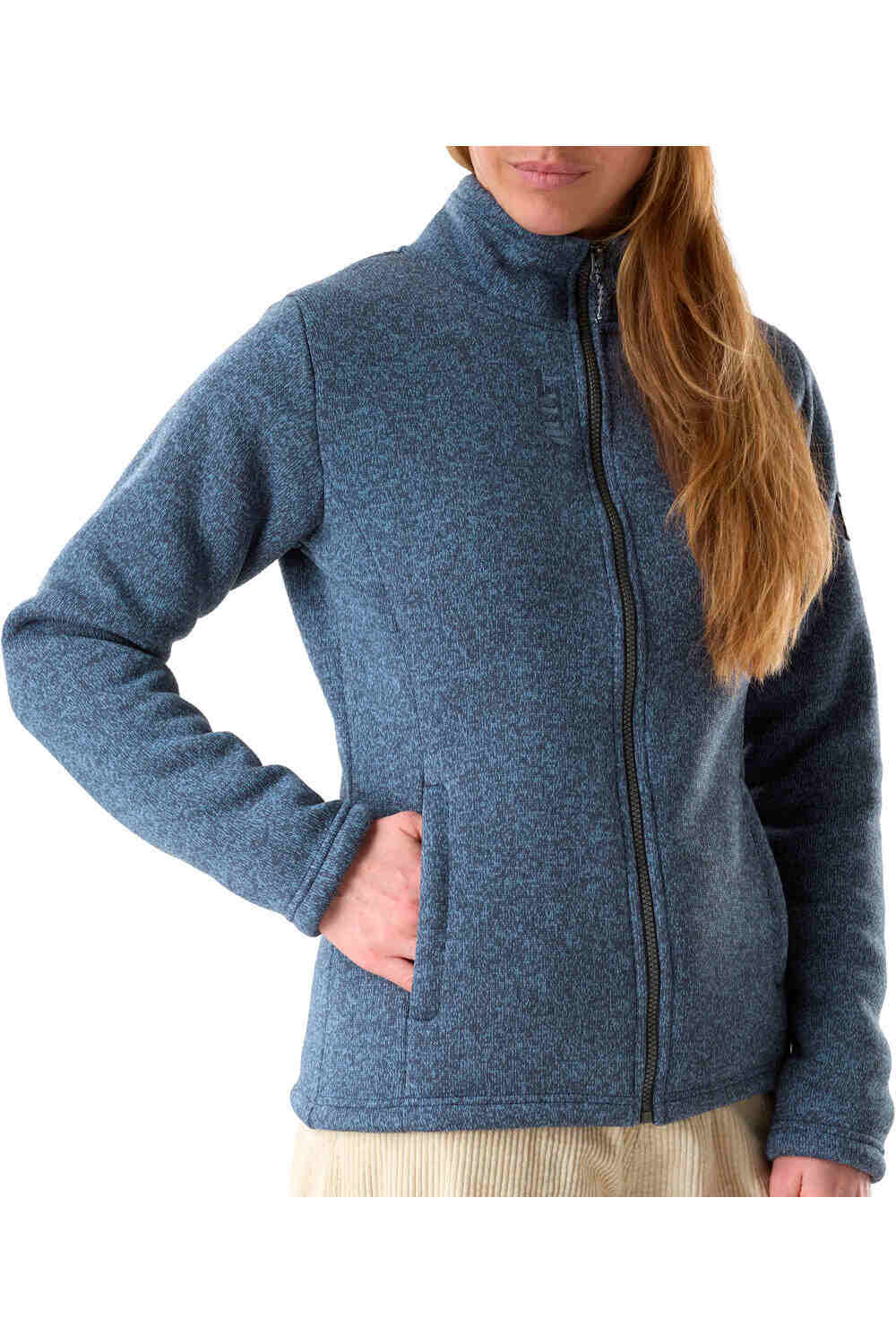 Millet forro polar mujer CHAMONIX KNITWARM JKT W AZUL vista detalle