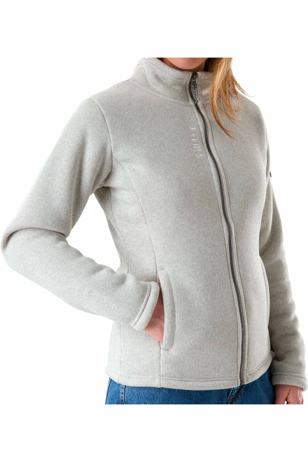 Millet forro polar mujer CHAMONIX KNITWARM JKT W BLANCO vista detalle