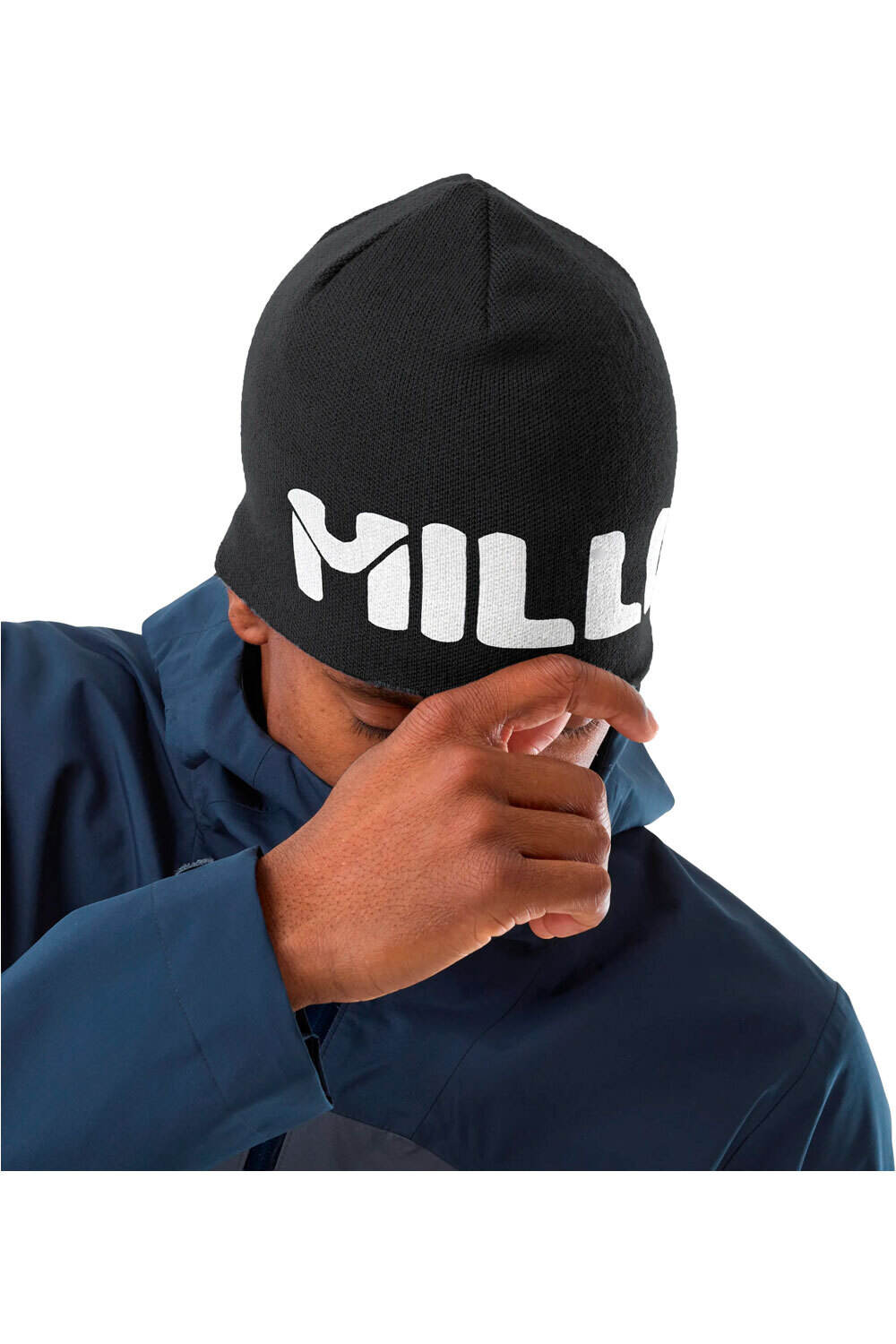 Millet gorros montaña CHAMONIX TYPO BEANIE NEGRO vista frontal