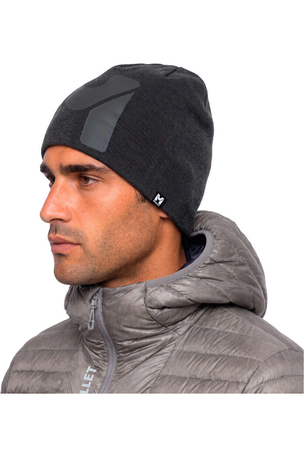 Millet gorros montaña LOGO BEANIE NEGRO vista frontal