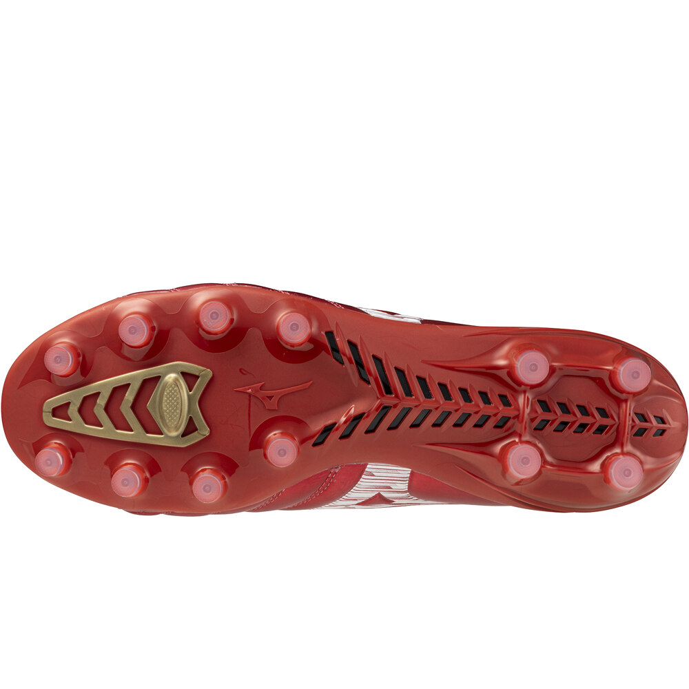 Mizuno botas de futbol cesped artificial MONARCIDA NEO III PRO ROJO vista trasera