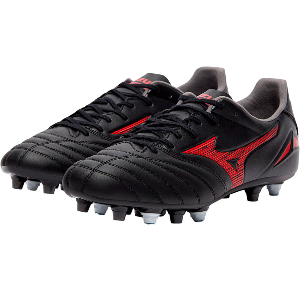 Mizuno botas de futbol cesped artificial MORELIA NEO IV PRO MIX NEGRO lateral interior