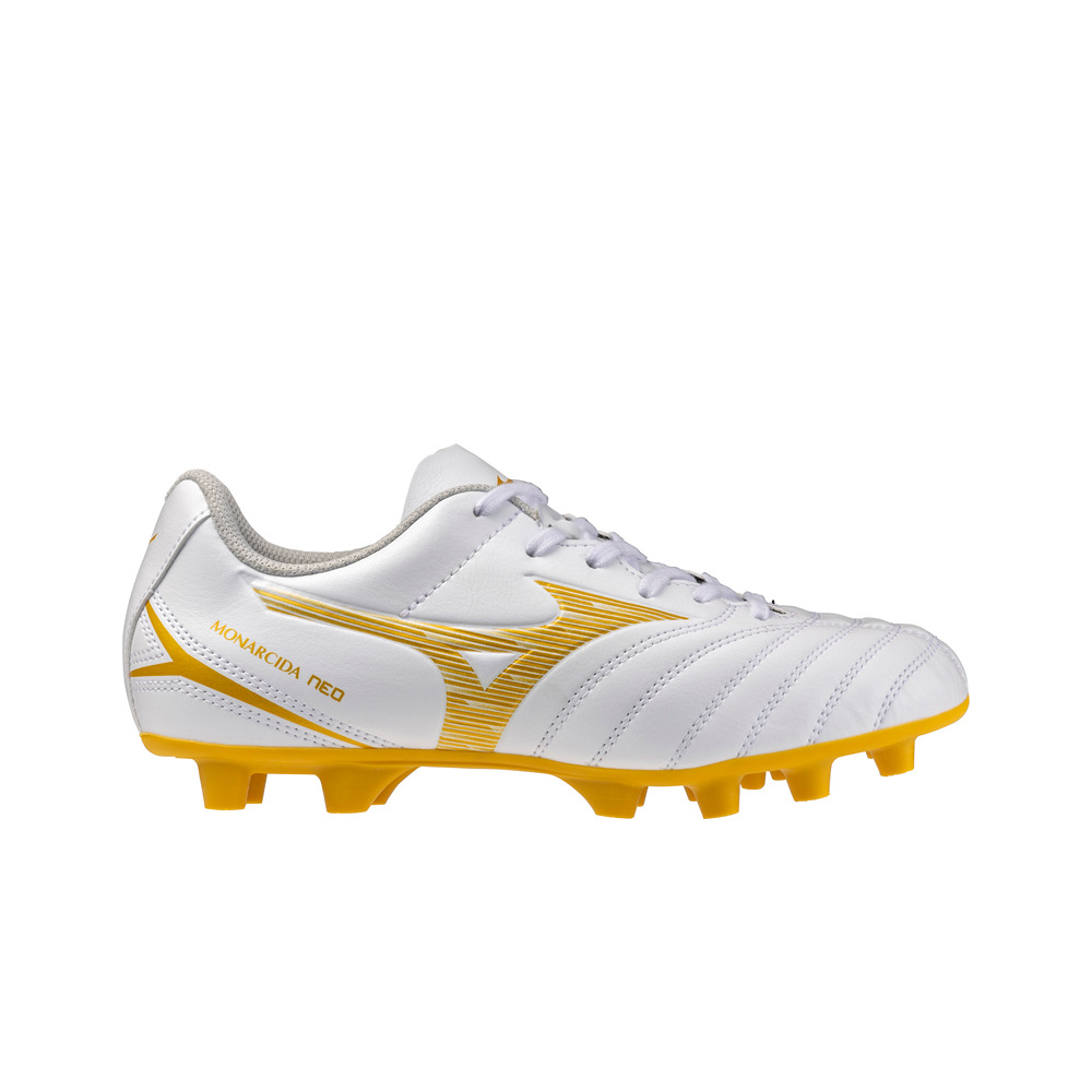 Mizuno botas de futbol niño cesped artificial MONARCIDA NEO III SELECT BLANCO lateral exterior