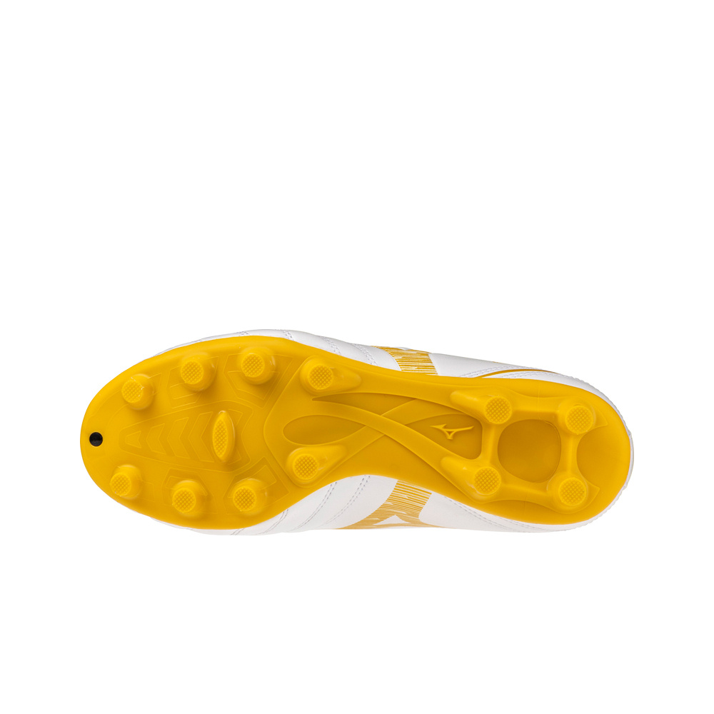 Mizuno botas de futbol niño cesped artificial MONARCIDA NEO III SELECT BLANCO vista trasera