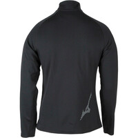 Mizuno camiseta técnica manga larga hombre BILBAO NIGHT RUNNING FEST MERCHANDISING NEGRO vista trasera
