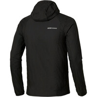 Mizuno CHAQUETA RUNNING HOMBRE TECH LIGHT NEGRO vista trasera