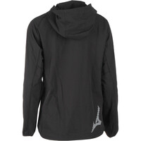 Mizuno CHAQUETA RUNNING MUJER BILBAO NIGHT RUNNING FEST MERCHANDISING NEGRO vista trasera