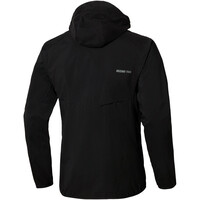 Mizuno CHAQUETA TRAIL RUNNING HOMBRE Trail Waterproof 20K Hooded Jacket NEGRO vista trasera