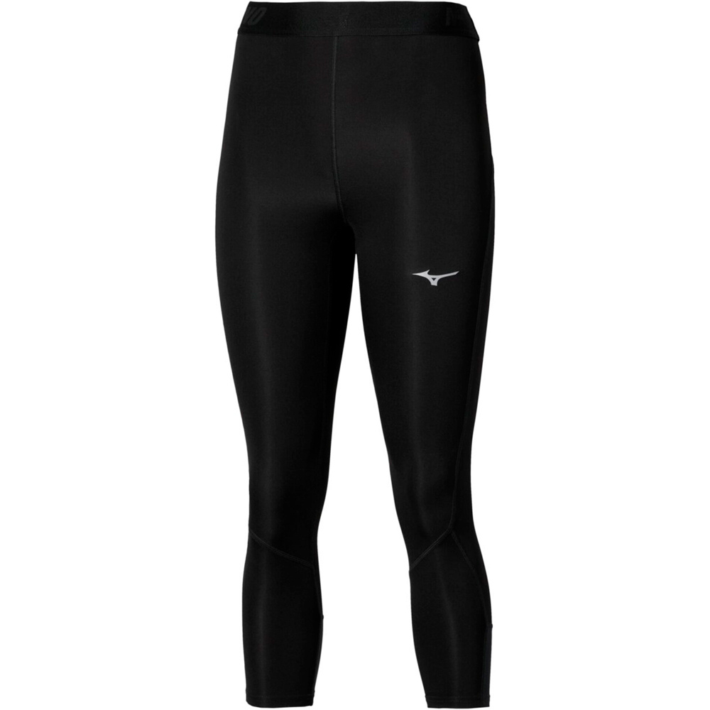 Mizuno malla larga running mujer Core Impulse 3/4 tight(W) NEGRO vista frontal