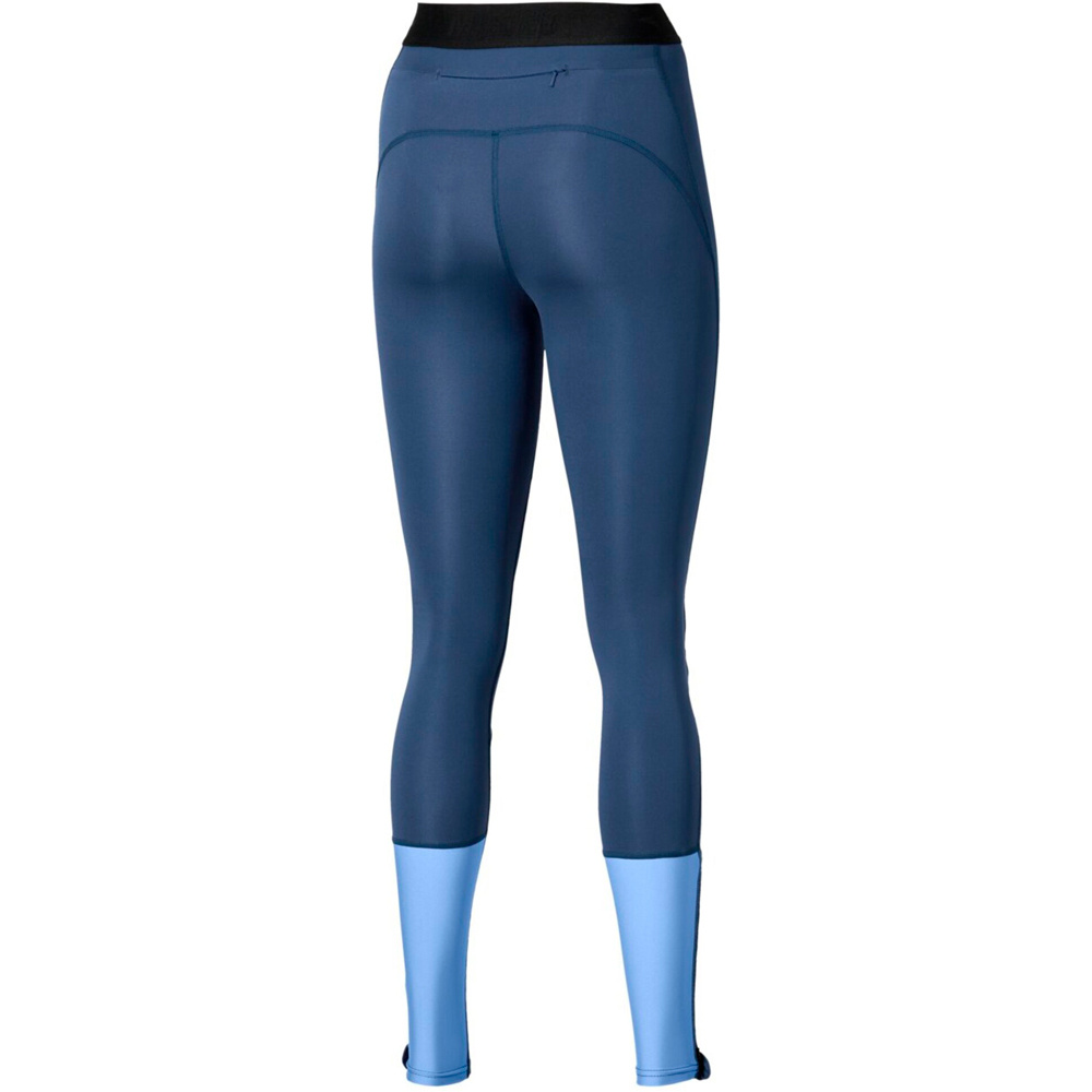 Mizuno pantalones y mallas largas fitness mujer CORE IMPULSE AZUL vista trasera