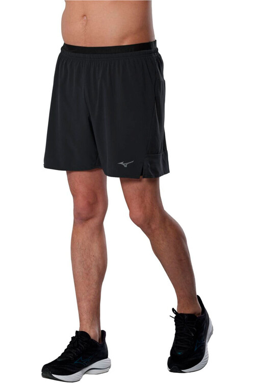 Mizuno pantaloneta técnica hombre ACTIVE ALPHA 2IN1 NEGRO