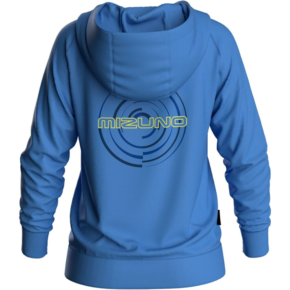 Mizuno sudaderas deportivas mujer ATHLETIC AZUL vista trasera