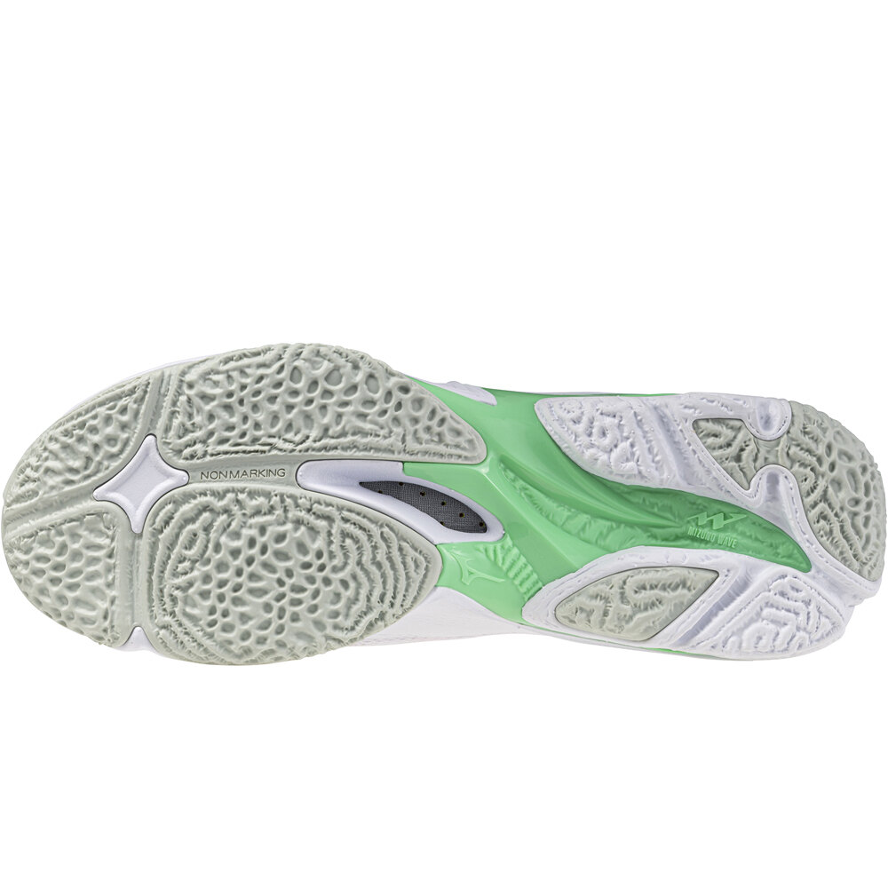 Mizuno zapatilla indoor hombre WAVE LIGHTNING Z8 BLANCO vista trasera