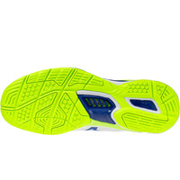 Mizuno zapatilla indoor hombre WAVE STEALTH 6 BLANCO vista trasera