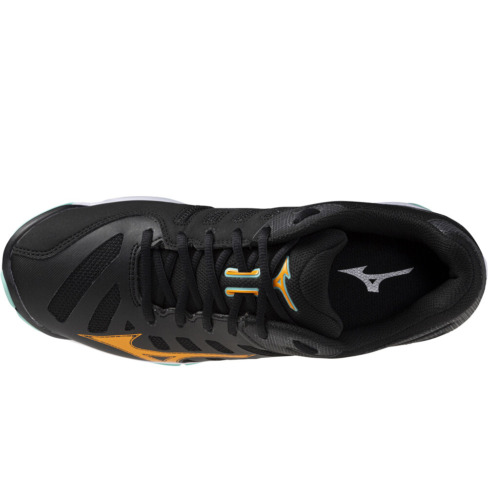 Mizuno zapatilla indoor hombre WAVE VOLTAGE 2 NEGRO vista superior