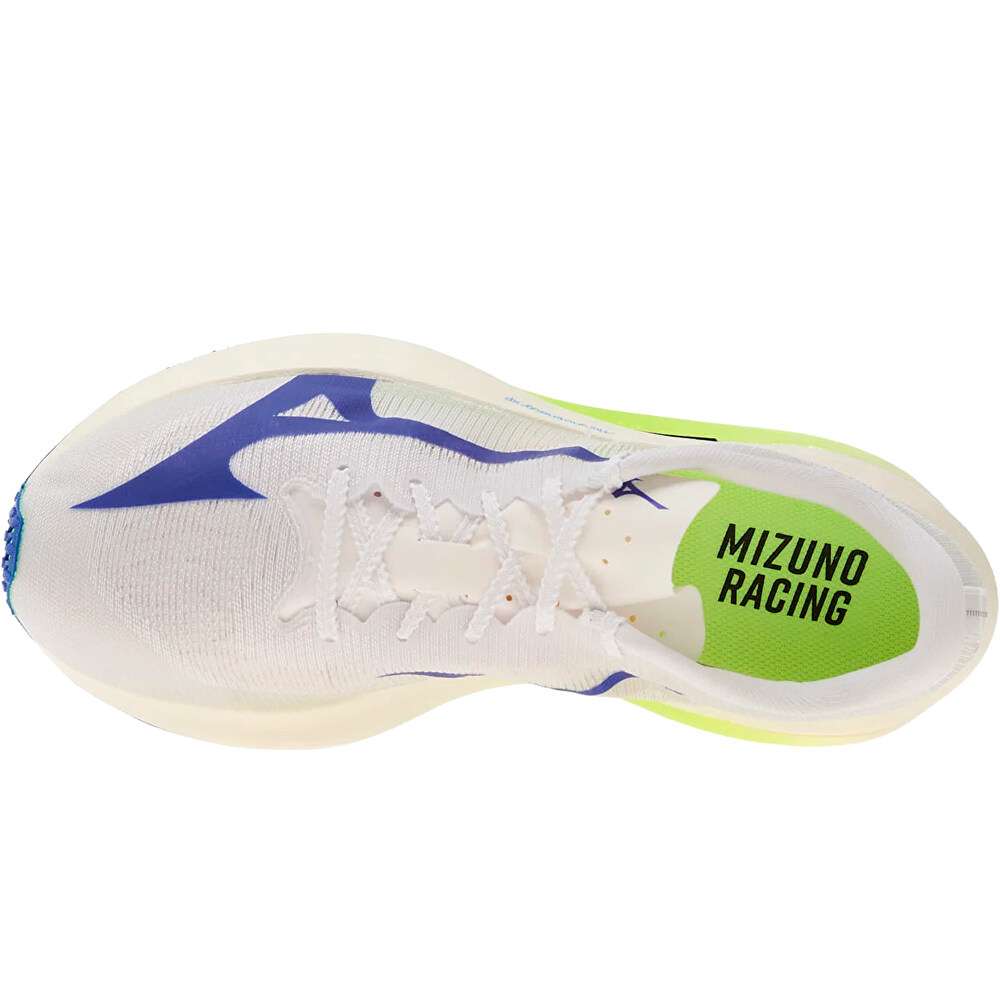 Mizuno zapatilla running hombre HYPERWARP PRO BLANCO vista trasera