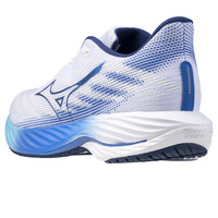 Mizuno zapatilla running hombre WAVE RIDER 28 BLANCO vista trasera