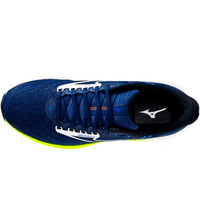 Mizuno zapatilla running hombre WAVE RIDER 29 AZUL vista superior