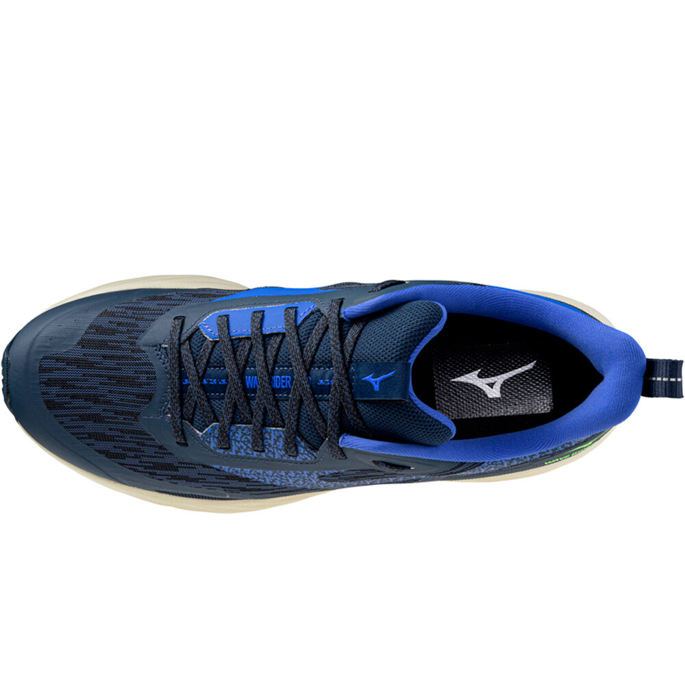 Mizuno zapatilla running hombre WAVE RIDER TT 3 AZUL vista superior
