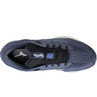 Mizuno zapatilla running hombre WAVE SERENE AZUL vista trasera