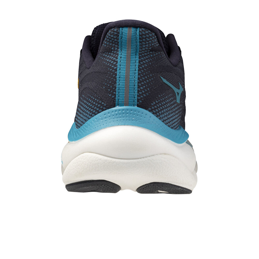 Mizuno zapatilla running hombre WAVE SKY 9 AZUL vista trasera