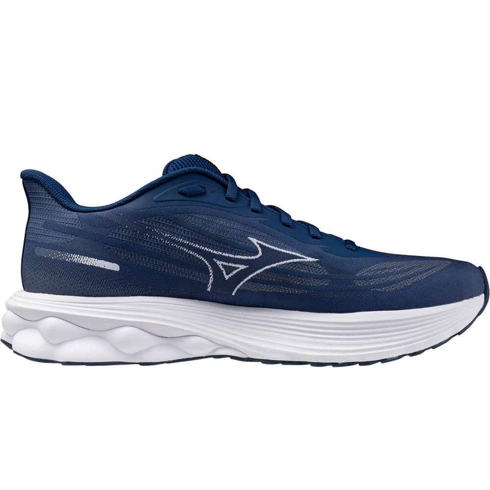 Mizuno zapatilla running hombre WAVE SKYRISE 7 AZUL lateral interior