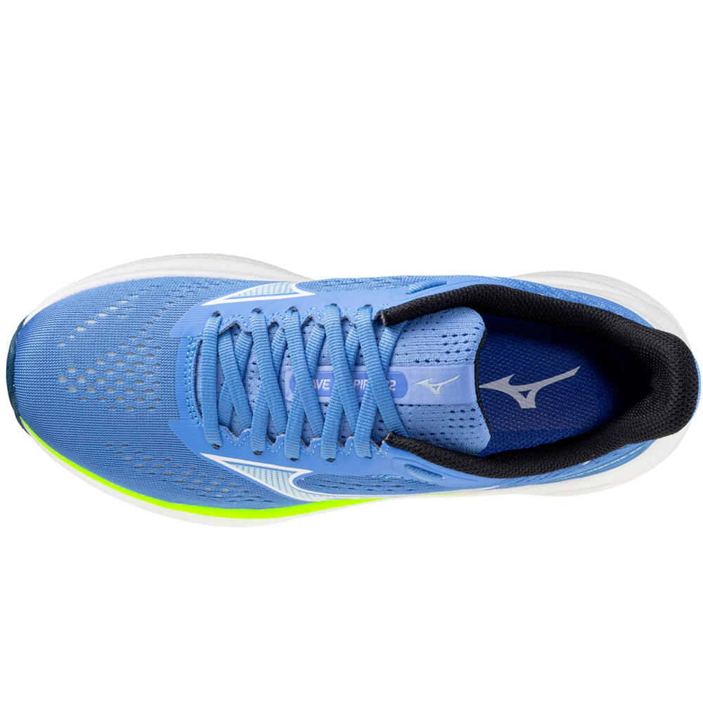 Mizuno zapatilla running mujer WAVE INSPIRE 22 AZUL vista superior