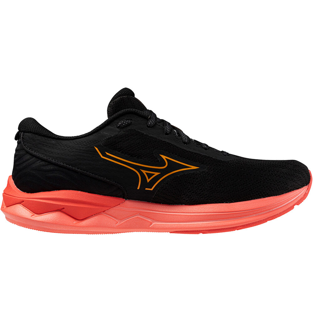 Mizuno zapatilla running mujer WAVE REVOLT 3 NEGRO lateral interior