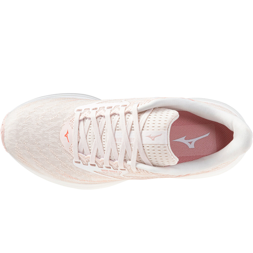 Mizuno zapatilla running mujer WAVE RIDER 29 ROSA vista superior