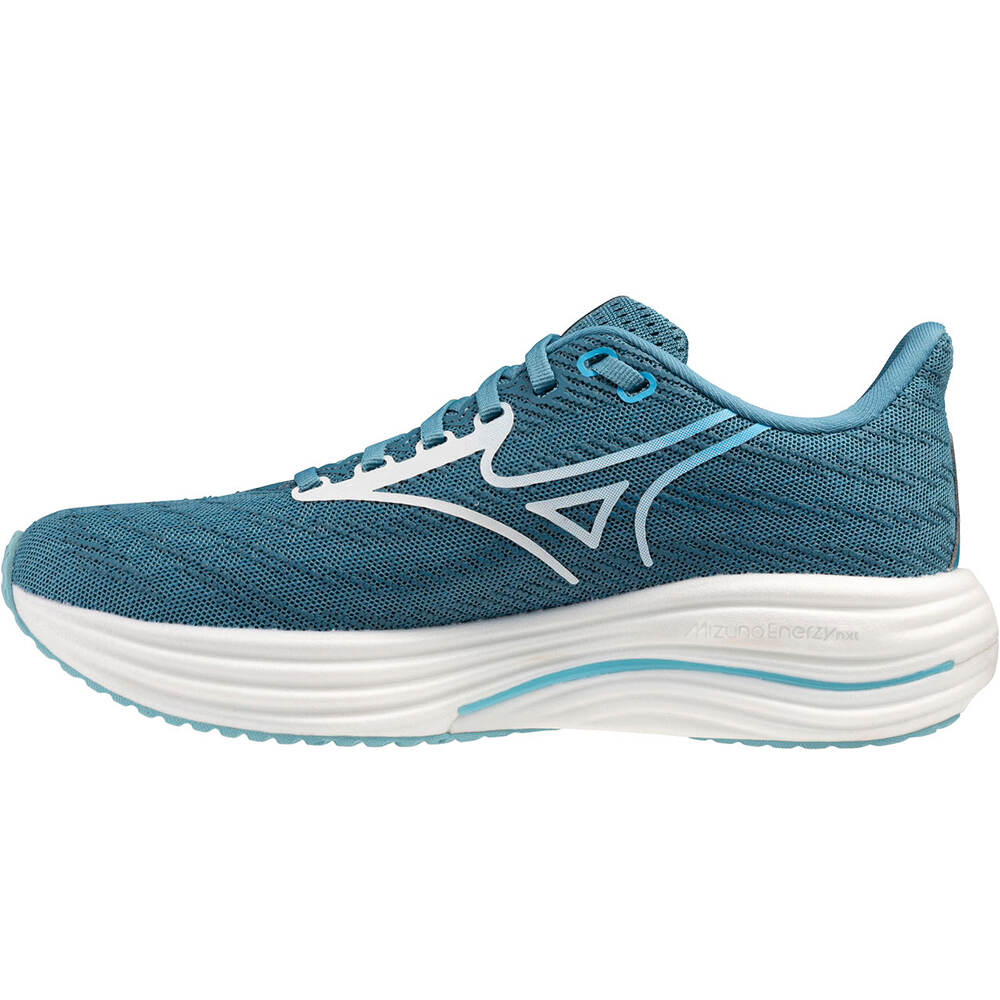 Mizuno zapatilla running mujer WAVE RIDER 29 VERDE lateral interior