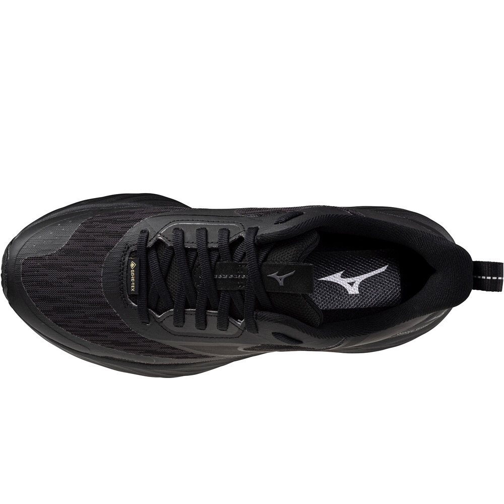 Mizuno zapatilla running mujer WAVE RIDER GORE-TEX 3 NEGRO vista superior