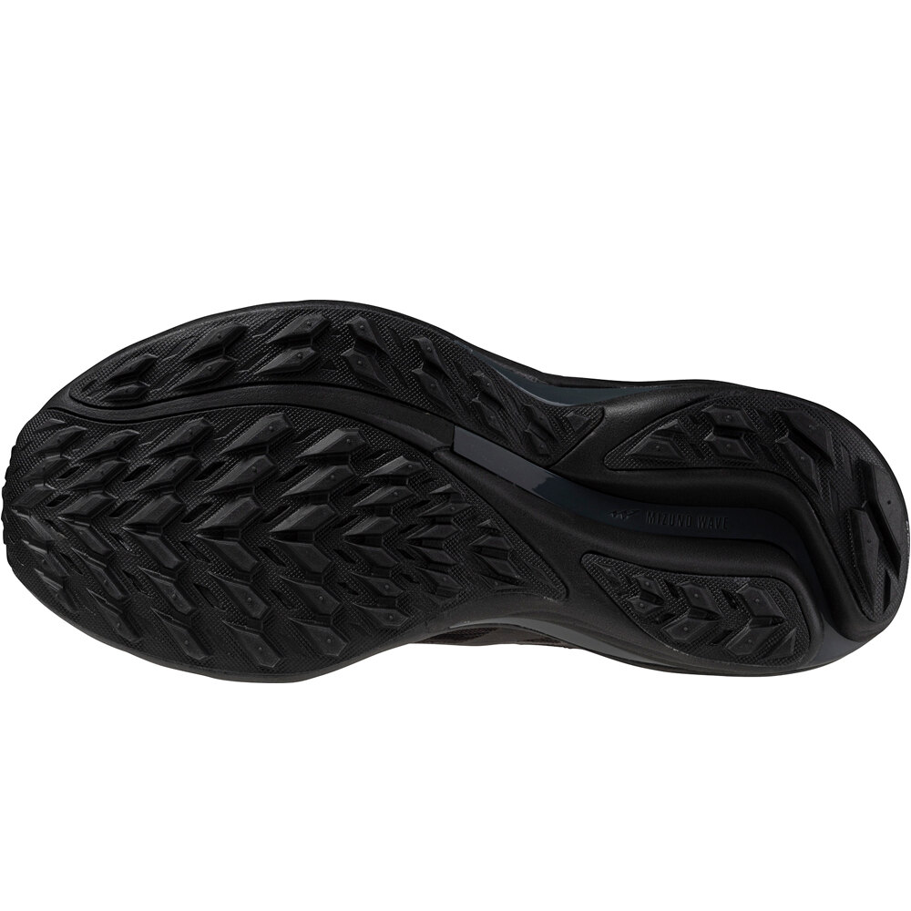 Mizuno zapatilla running mujer WAVE RIDER GORE-TEX 3 NEGRO vista trasera